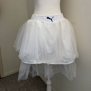 Puma White Tulle Mini Skirt